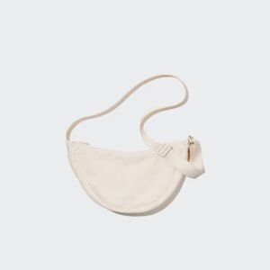 Uniqlo Off White Corduroy Round Mini Shoulder Bag
